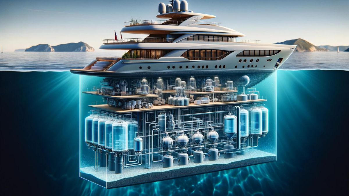 Water consumption on luxury yacht