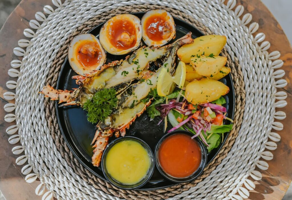 shrimp seafood in Nusa Lembongan